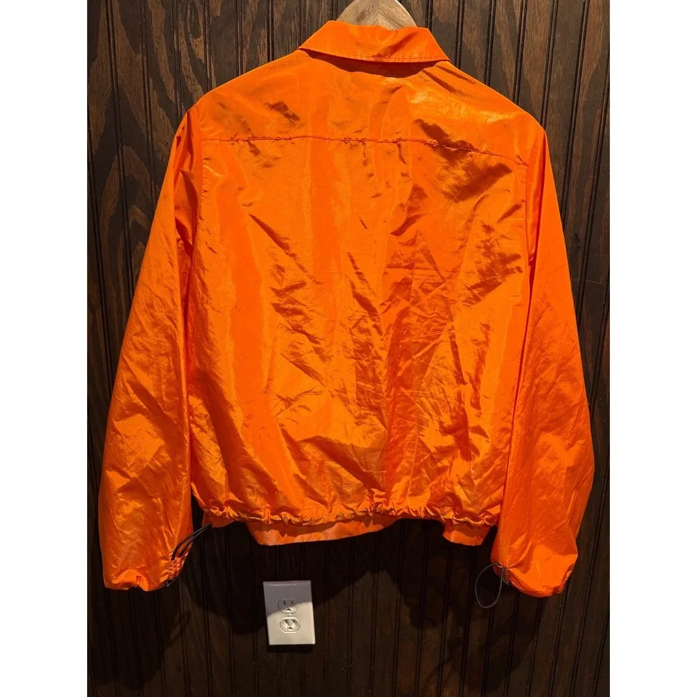 Christian Dior Orange Technical Zip Up Jacket CD Logo Patch Mens Size 48